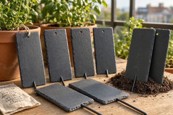 21 Slate Plant Labels Garden Stakes Reusable Weatherproof Natural Stone Plant Markers For Herbs Vegetables Flower Pots Decor