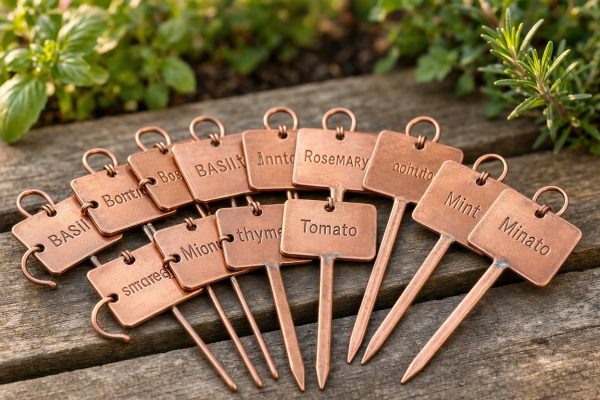 23 Metal Plant Labels Weatherproof Copper Tags Reusable Garden Markers For Outdoor Herbs Trees Shrubs Vegetable Garden Decor