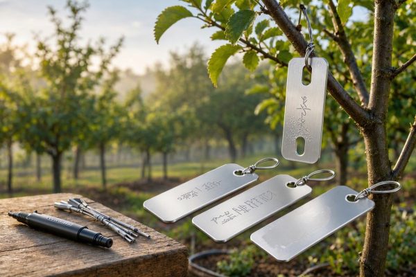 27 Aluminum Plant Labels Waterproof Metal Hanging Tree Tags Reusable Heavy Duty Markers For Shrub Vineyard Garden Orchard