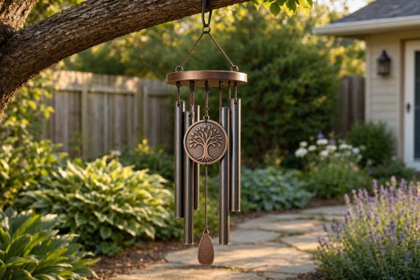 7 Tree Of Life Wind Chimes Outdoor Large Metal Tubes Memorial Windchime For Garden Yard Blessing Decor
